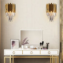 Modern brass and k9 crystal wall sconce led bedroom light