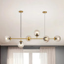 DecorBites™ Modern Bubble Chandelier Lighting - 6-Light Smoke Gray Glass Shade for Kitchen Dining Room