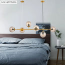 DecorBites™ Modern Bubble Chandelier Lighting - 6-Light Smoke Gray Glass Shade for Kitchen Dining Room