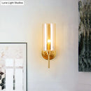 DecorBites™ Brass Finish Clear Glass Wall Sconce Single Bulb Lamp