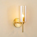 DecorBites™ Brass Finish Clear Glass Wall Sconce Single Bulb Lamp
