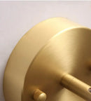 Modern brass and walnut led wall sconce bedroom spotlight