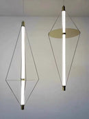 Modern brass and white led disc pendant light bedroom chandelier