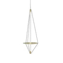 Modern brass and white led disc pendant light bedroom chandelier