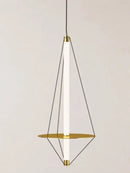 Modern brass and white led disc pendant light bedroom chandelier
