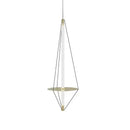 Modern brass and white led disc pendant light bedroom chandelier