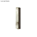 Modern brass and white onyx wall lighting – living room sconce