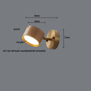 Modern brass and wood base wall sconce for living room spotlight