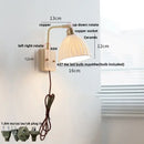 Modern brass and wood ceramic led wall sconce bedroom vanity light
