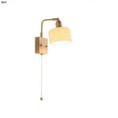 Modern brass and wood ceramic led wall sconce bedroom vanity light