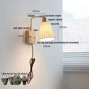 Modern brass and wood ceramic led wall sconce bedroom vanity light