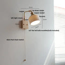 Modern brass and wood wall light fixture bedroom ribbed glass sconce