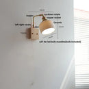 Modern brass and wood wall light fixture bedroom ribbed glass sconce
