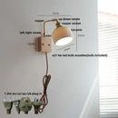 Modern brass and wood wall light fixture bedroom ribbed glass sconce