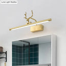 Modern brass antler led wall light bathroom vanity fixture