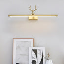 Modern brass antler led wall light bathroom vanity fixture