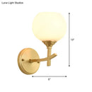 Brass Opal Wall Sconce Dual-Mount Style