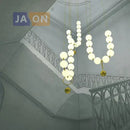 Modern brass artistic necklace chandelier living room pendant light