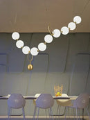 Modern brass artistic necklace chandelier living room pendant light