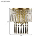 Modern brass beveled glass crystal wall sconce corridor light