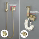 Modern brass bidet faucet set bathroom dual handle wall sprayer