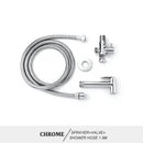 Modern brass bidet spray kit for bathroom with coiled hose