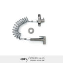 Modern brass bidet spray kit for bathroom with coiled hose
