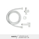 Modern brass bidet spray kit for bathroom with coiled hose