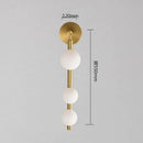 Modern brass & black frosted glass wall lamp for living room