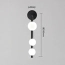 Modern brass & black frosted glass wall lamp for living room