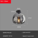 Modern brass & black glass ball led ceiling light living room