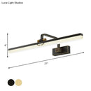 Modern brass & black led wall sconce dressing table vanity light
