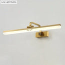 Modern brass & black led wall sconce dressing table vanity light