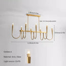 Modern brass black pendant chandelier kitchen island light