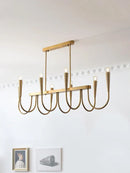 Modern brass black pendant chandelier kitchen island light