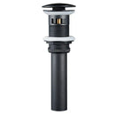 Modern brass black pop up drain stopper bathroom sink overflow