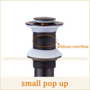 Modern brass black pop up drain stopper bathroom sink overflow
