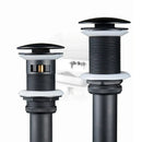 Modern brass black pop up drain stopper bathroom sink overflow