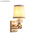 DecorBites™ Modern Brass/Black Wall Mount Light with Cone Shade - Contemporary Fabric Sconce