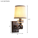 DecorBites™ Modern Brass/Black Wall Mount Light with Cone Shade - Contemporary Fabric Sconce