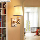 DecorBites™ Modern Brass/Black Wall Mount Light with Cone Shade - Contemporary Fabric Sconce