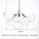 Modern brass bubble chandelier glass led bedroom lighting
