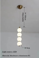 Modern brass circle ring led pendant light for dining room