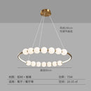 Modern brass circle ring led pendant light for dining room