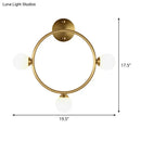 DecorBites™ Modern Brass Metal Wall Sconce with 3 LED Lights for Bedside