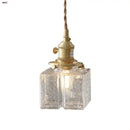 Modern brass clear glass led pendant light for dining room