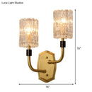 DecorBites™ Modern Brass Sconce Light with Clear Glass Shade - Wall Mounted 1/2-Light for Living Room