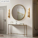 Modern brass clear glass wall sconce bedroom light fixture