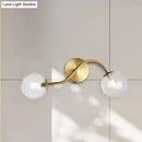 Modern brass clear tan glass wall lamp – stairway 2-light led