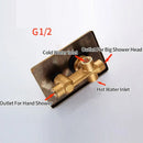 Modern brass concealed 3 way shower mixer set bathroom rain tap
